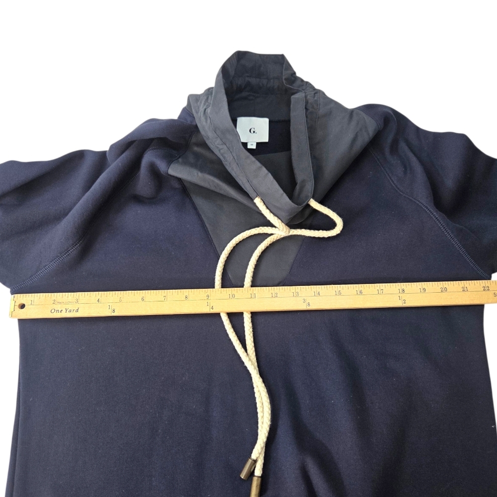 G. Label By Goop Henrietta Sweatshirt Dress Womens Medium Navy Blue Quiet Luxury - Picture 13 of 13